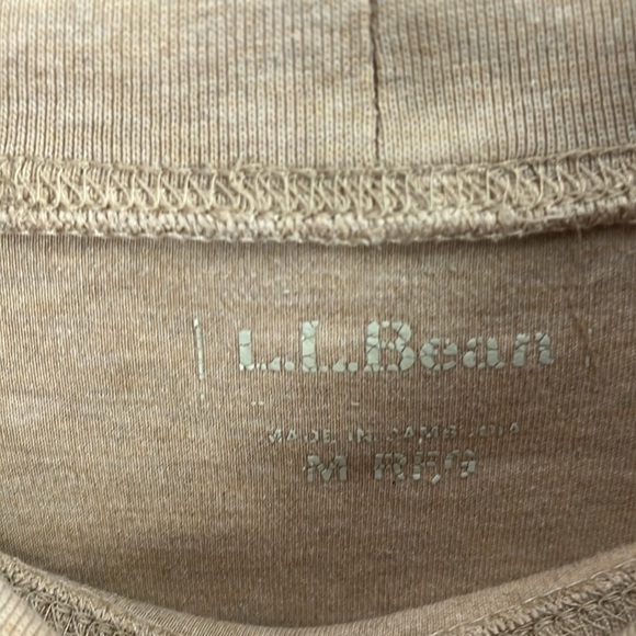 L. L. Bean Tan turtle neck long sleeve top woman’s size medium - Picture 2 of 3